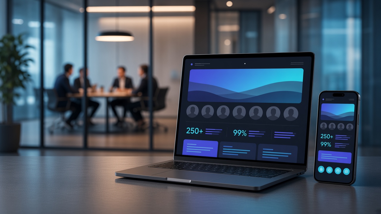 Illustration site corporate professionnel